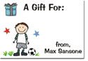 Pen At Hand Stick Figures - Full Color Gift Enclosure Cards (Gift - Boy)